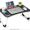 Injection Moulded Folding Table With Cup Holder - THE MILE MAKER DRIVER SHOP