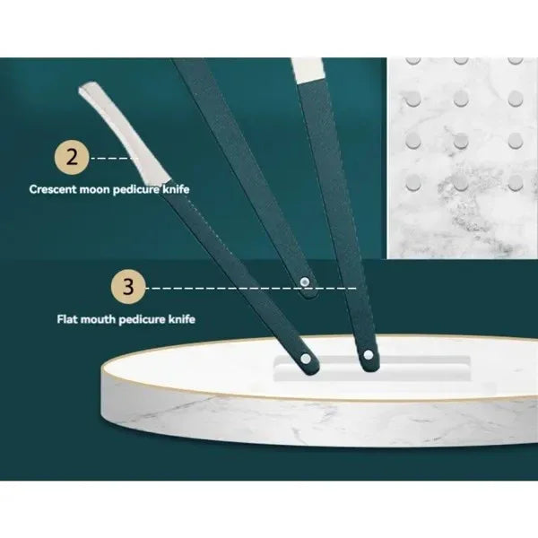 12-Piece Stainless Steel Nail Care Kit - THE MILE MAKER DRIVER SHOP