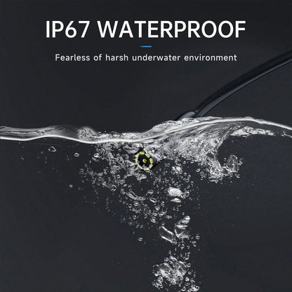 4.3 Inch Dual Lenses Endoscope Camera With Light, With 32GB Memory Card- Waterproof Borescope Camera With 8 Adjustable LED Lights, LCD Screen, HD 1080P Inspection Camera, 5M Semi-Rigid Cord For Vehic - THE MILE MAKER DRIVER SHOP