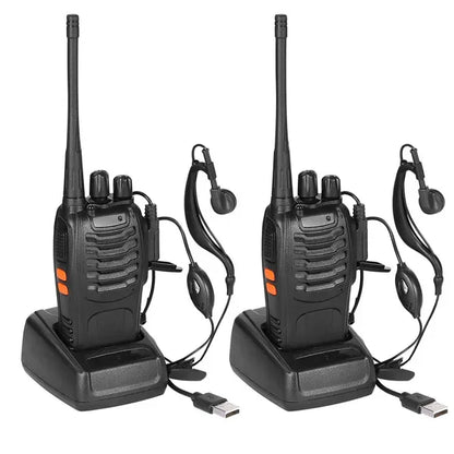 2 X Baofeng BF-888S Walkie Talkies Two Way Radio UHF 16CH 400-470MHZ Long Range - THE MILE MAKER DRIVER SHOP