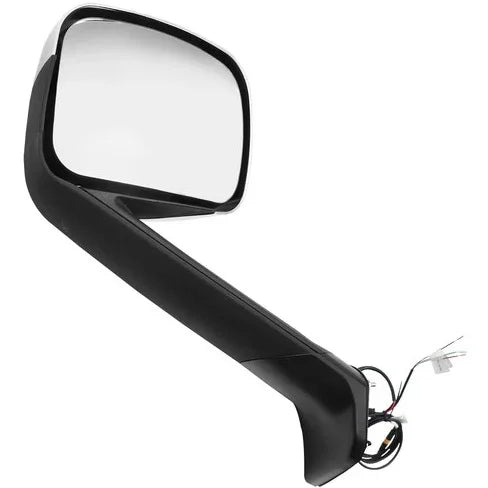 For Freightliner Cascadia 2018 Pair Chrome Heated Hood Mirror W Turn Signal LED - THE MILE MAKER DRIVER SHOP