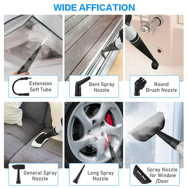 Grenade Steam Cleaner, Pressurized Handheld Cleaner For Household Use, Equipped With 12 Accessories, For Multiple Surfaces And A Powerful Home Steam Machine For Cleaning In Various Scenarios. - THE MILE MAKER DRIVER SHOP