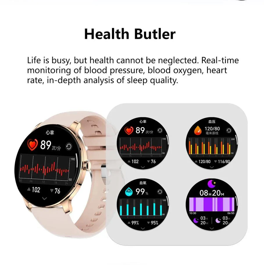 Ultra Slim Smart Watch For Men Women, 1.43 AMOLED Screen Fitness Watches , LP67 Outdoor Watch For Android Ios - THE MILE MAKER DRIVER SHOP