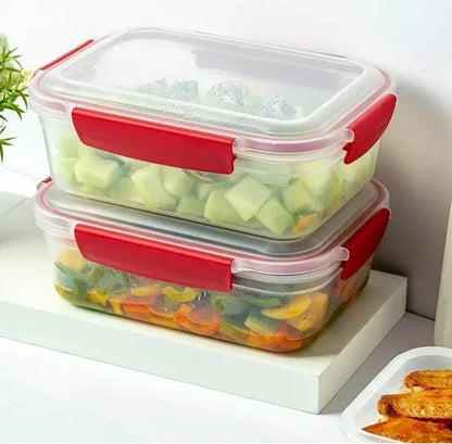 5 Pack Stackable Food Storage Containers Airtight & Leakproof Set Snap Lock Lids - THE MILE MAKER DRIVER SHOP