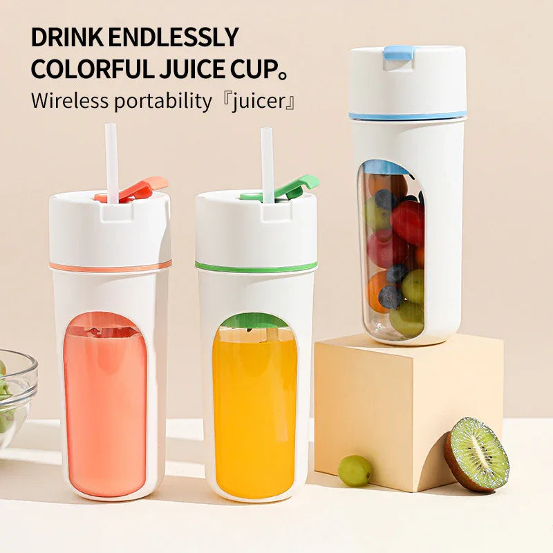 Kitchen Electric Juicer USB Charging Wireless Juices Blender Fruit Orange Mixer Squeezer Machine Ice Crush Cup Food Processor - THE MILE MAKER DRIVER SHOP