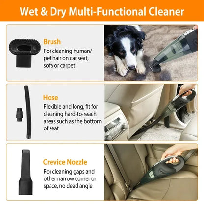 Car Handheld Vacuum Cleaner Cordless Rechargeable Hand Vacuum Portable Strong Suction Vacuum - THE MILE MAKER DRIVER SHOP