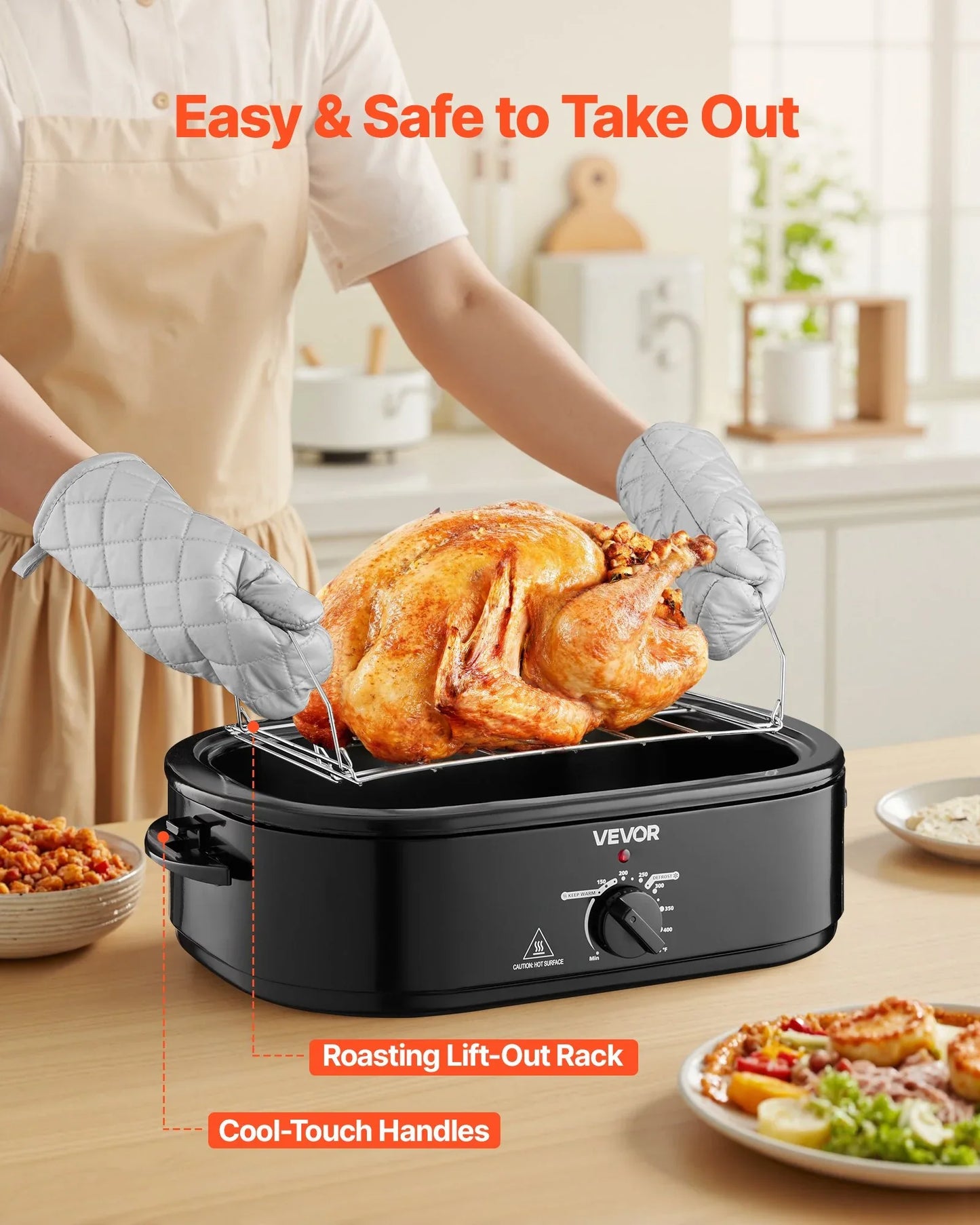 Electric Roaster Oven 18QT Electric Turkey Roaster With Self-Basting Lid - THE MILE MAKER DRIVER SHOP