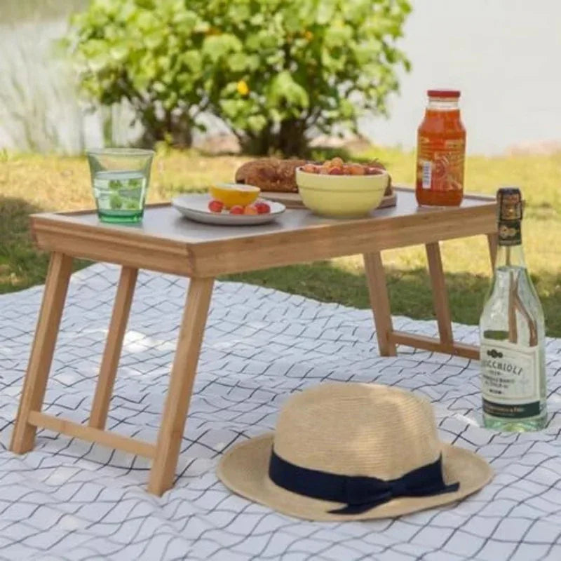 Bamboo Folding Table Coffee Table, Tatami Windowsill Low Table Bedside Table, Portable Tea Tray For Bedroom Living Room Home Office. - THE MILE MAKER DRIVER SHOP