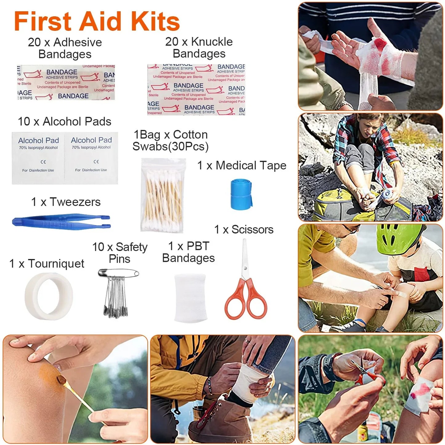121Pcs Per Set Survival Kits Professional Emergency Survival Gear Tactical First Aid Kit Supplies For Outdoor Adventure Camping Hiking Hunting - THE MILE MAKER DRIVER SHOP