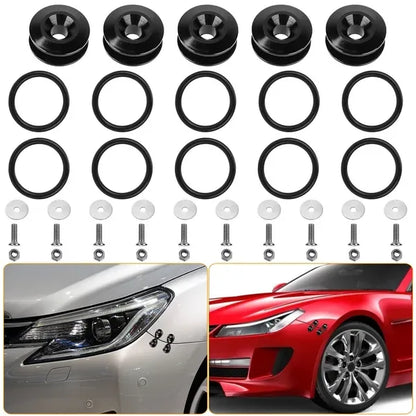5Set Car Quick Release Bumper Fasteners Front Rear Bumper Holders Trunk Fender Hatch Lids Kit - THE MILE MAKER DRIVER SHOP