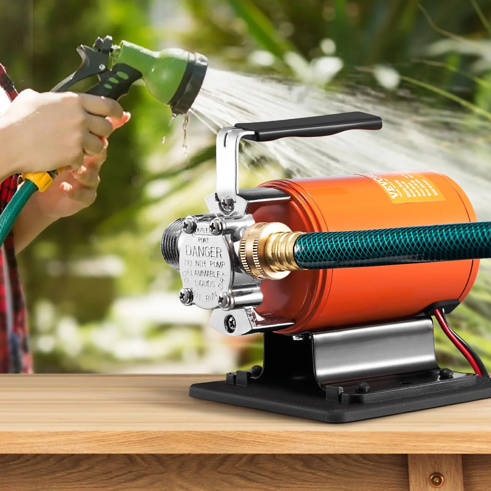 Water Transfer Pump, 12V DC 360 GPH 1/10HP, Portable Electric Utility Pump With 6 Ft Suction Hose Kit, Impeller, Suction Strainer, For Garden, Rain Barrel, Pool, Pond, Hot Tub, Aquarium Draining - THE MILE MAKER DRIVER SHOP