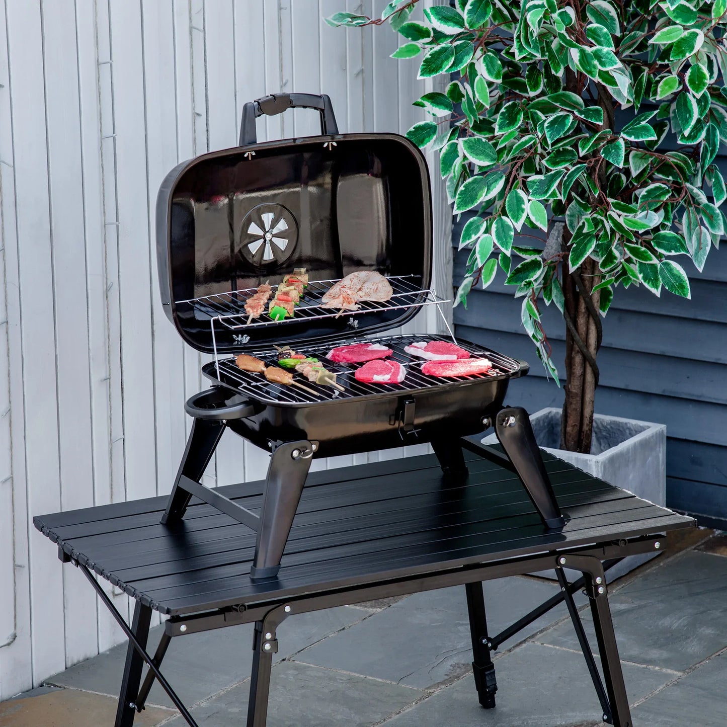 14" Portable Charcoal Grill - THE MILE MAKER DRIVER SHOP