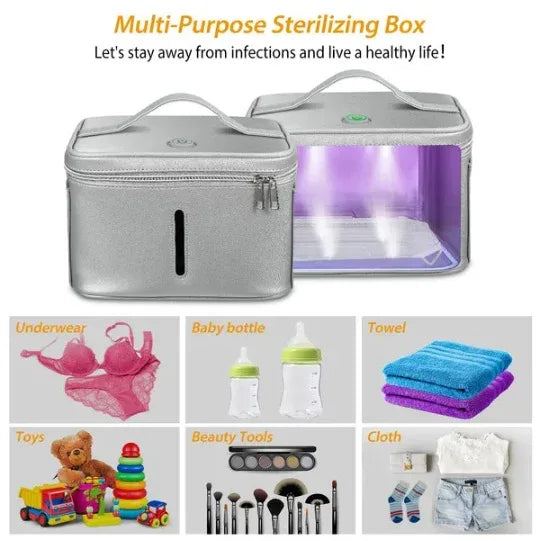 UV Disinfection Bag, Portable LED UV Sanitizer Box USB-Powered Travel UV Cleaner Bag - THE MILE MAKER DRIVER SHOP