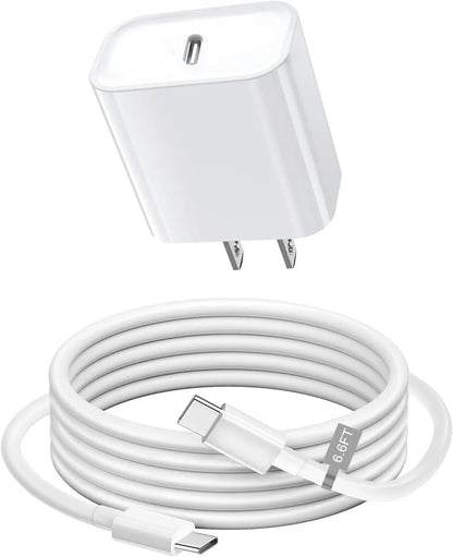 Phone Charger, Cube Phone Charger Travel 1Pack 6FT Lightning Cable Cord Quick Fast Charging Cord USB Wall Chargers Travel Plug Adapter For Phone 16 15 14 13 12 11 X 8 Plus XR XS Max 7 SE IPad, Airpods - THE MILE MAKER DRIVER SHOP