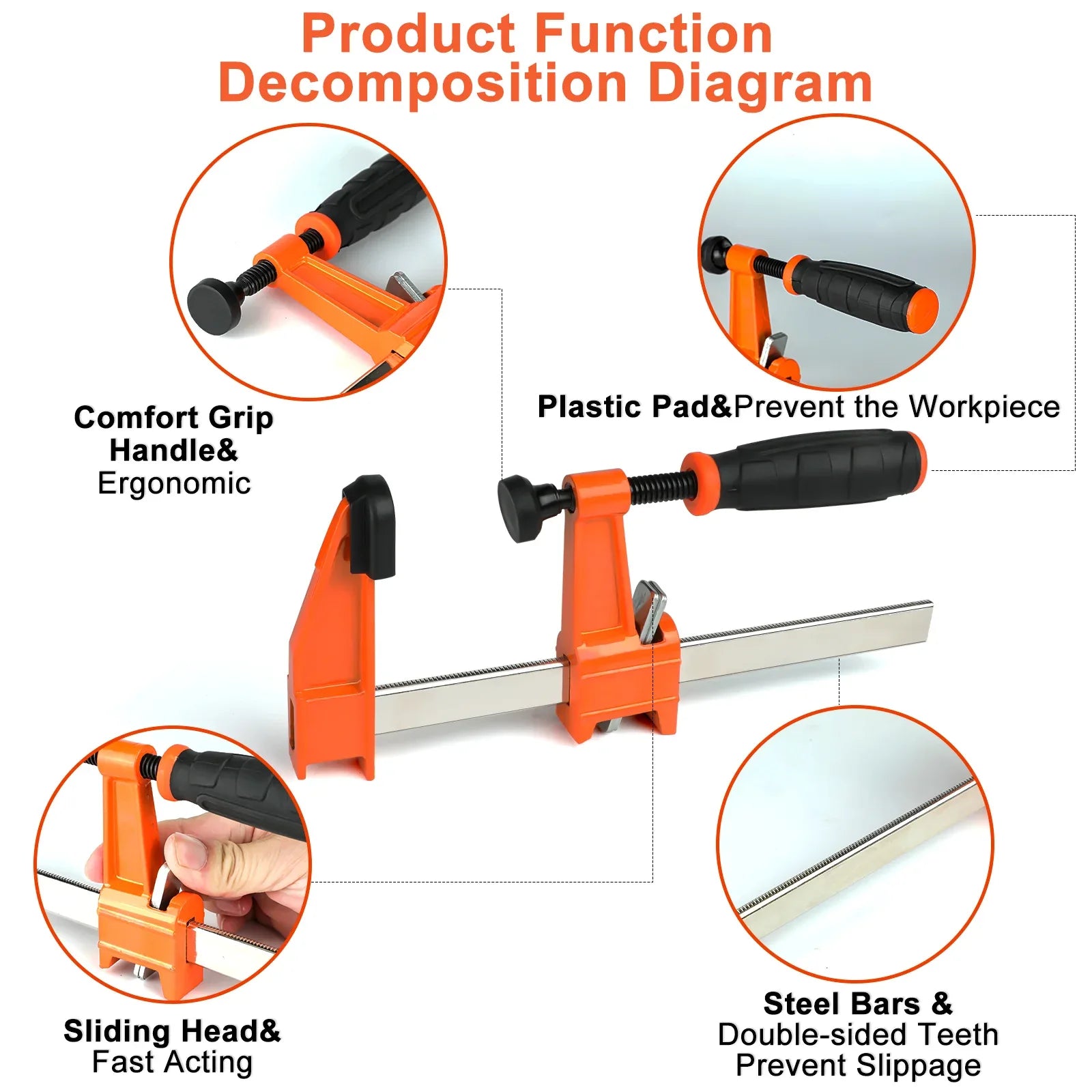 4PCS, F-clamp - THE MILE MAKER DRIVER SHOP