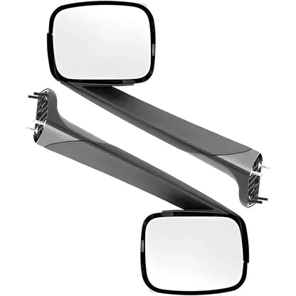 Freightliner- New Cascadia Hood Mirror Assembly Electroplated With Heating - THE MILE MAKER DRIVER SHOP