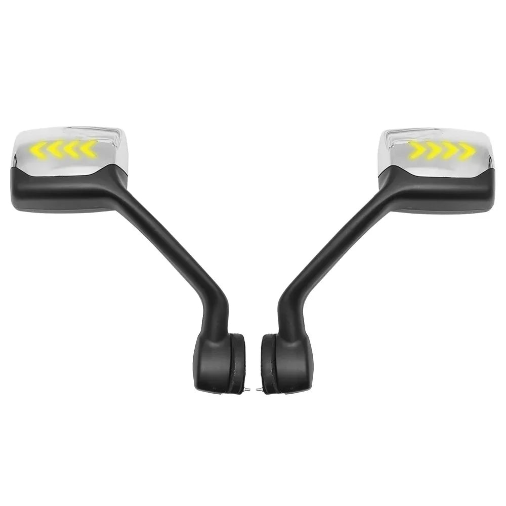 Hood Mirror With Turn Signal Fit For KENWORTH T680 2013-2020 Peterbilt 579 2010-2017 Peterbilt 587 2010-2017 Left Driver And Right Passenger Pair Set Chrome Cover - THE MILE MAKER DRIVER SHOP