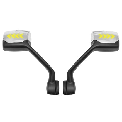 Hood Mirror With Turn Signal Fit For KENWORTH T680 2013-2020 Peterbilt 579 2010-2017 Peterbilt 587 2010-2017 Left Driver And Right Passenger Pair Set Chrome Cover - THE MILE MAKER DRIVER SHOP