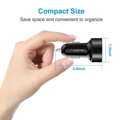 Dual USB Car Charger Adapter Aluminum Alloy Fast Car Charging - THE MILE MAKER DRIVER SHOP