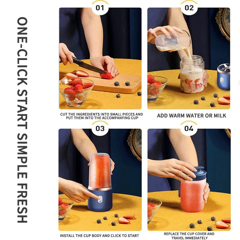 Limited-time Special Offer Electric Juice Maker Portable Blender Smoothie Mini Juicer Fruit Machine 400ml - THE MILE MAKER DRIVER SHOP