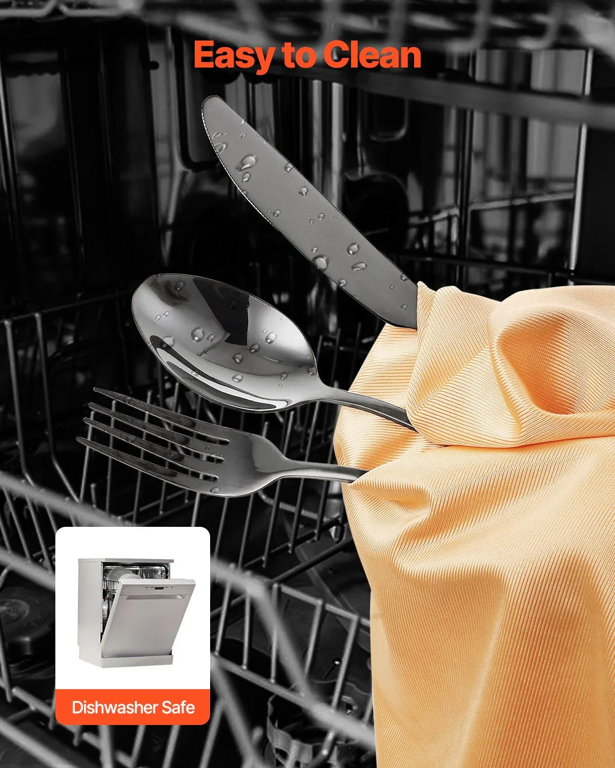 30-Piece Silverware Set Stainless Steel Cutlery Flatware Utensil Kitchen For 6 - THE MILE MAKER DRIVER SHOP