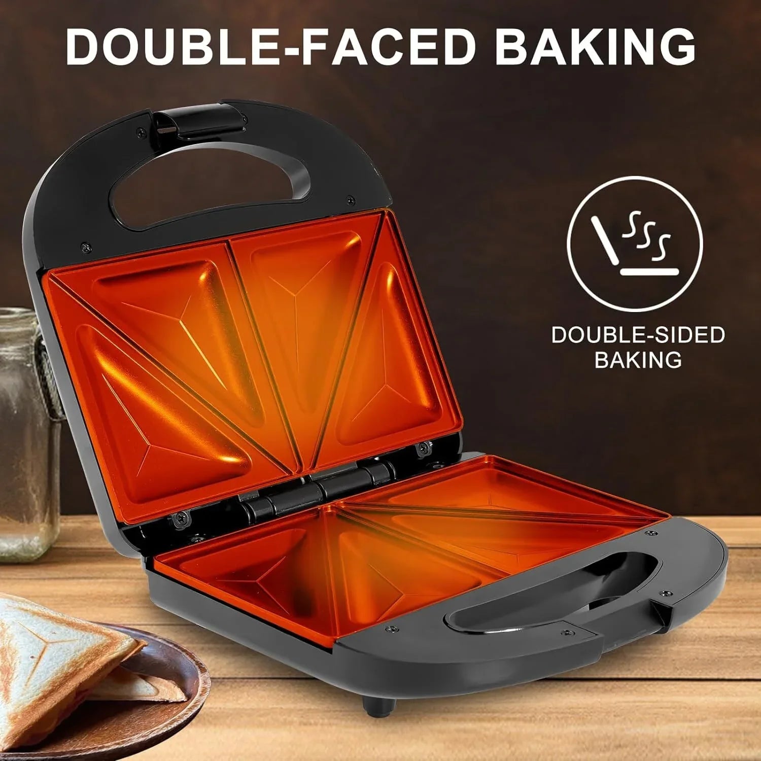 Waffle Maker Toastie Maker Sandwich NonStick Plates Cake Machine Breakfast Maker - THE MILE MAKER DRIVER SHOP