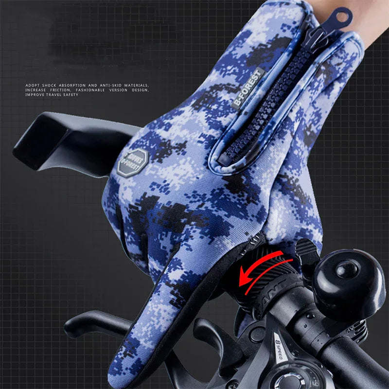 Winter Gloves Touch Screen Riding Motorcycle Sliding Waterproof Sports Gloves With Fleece - THE MILE MAKER DRIVER SHOP