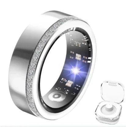 2025 New Silver Edge Diamond Smart Ring Fitness Tracker - THE MILE MAKER DRIVER SHOP