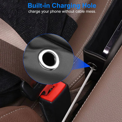 2 Pack Car Seat Gap Filler Organizer Car Leather Cup Holder Gap Bag Universal Car Seat Storage Black For Placing Keys Cards Phones Drinks Lipstick - THE MILE MAKER DRIVER SHOP
