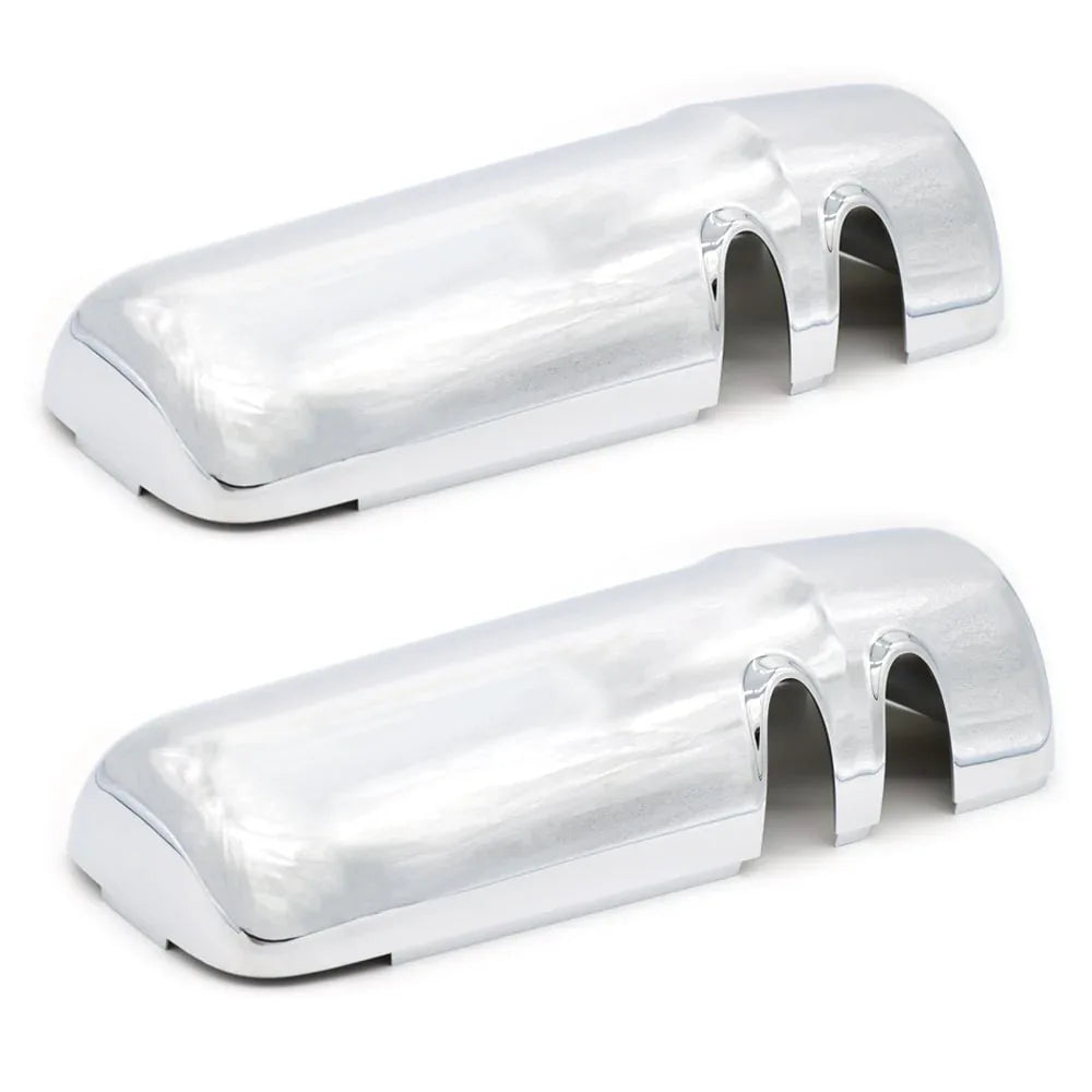 Chrome Door Mirror Covers Fit For Kenworth T680, A Pair Chrome Side Mirror Covers With Clips Fit For Kenworth T680 T880 W990 Driver Side And Passenger Side - THE MILE MAKER DRIVER SHOP