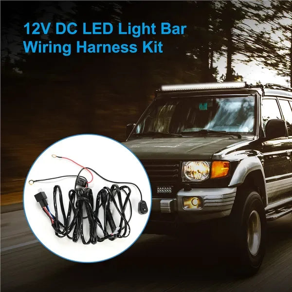 LED Light Bar Wiring Harness Kit 280W 12V 40A Power Relay Fuse On Off Switch 10ft Length Universal Fitment Light Bar Accessories - THE MILE MAKER DRIVER SHOP