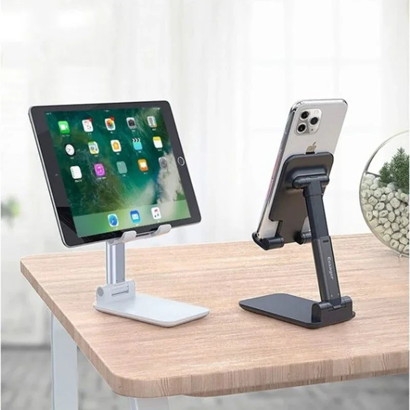 Metal Desktop Tablet Holder Table Cell Foldable Extend Support Desk Mobile Phone Holder Stand For iPhone iPad Adjustable - THE MILE MAKER DRIVER SHOP