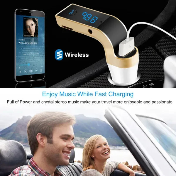Car Wireless FM Transmitter USB Charger Hands-free Call MP3 Player MMC Card Reading Aux-in LCD Display - THE MILE MAKER DRIVER SHOP