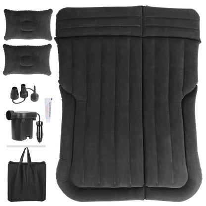 1Set Inflatable SUV Air Mattress Thickened Camping Bed Cushion With Pillow Storage Bag PVC Flocked Car Bed For Home Car Travel Camping - THE MILE MAKER DRIVER SHOP