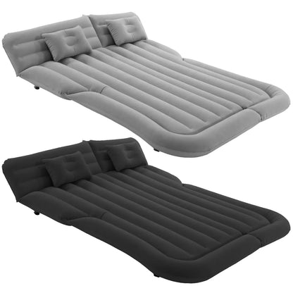 1Set Inflatable SUV Air Mattress Thickened Camping Bed Cushion With Pillow Storage Bag PVC Flocked Car Bed For Home Car Travel Camping - THE MILE MAKER DRIVER SHOP