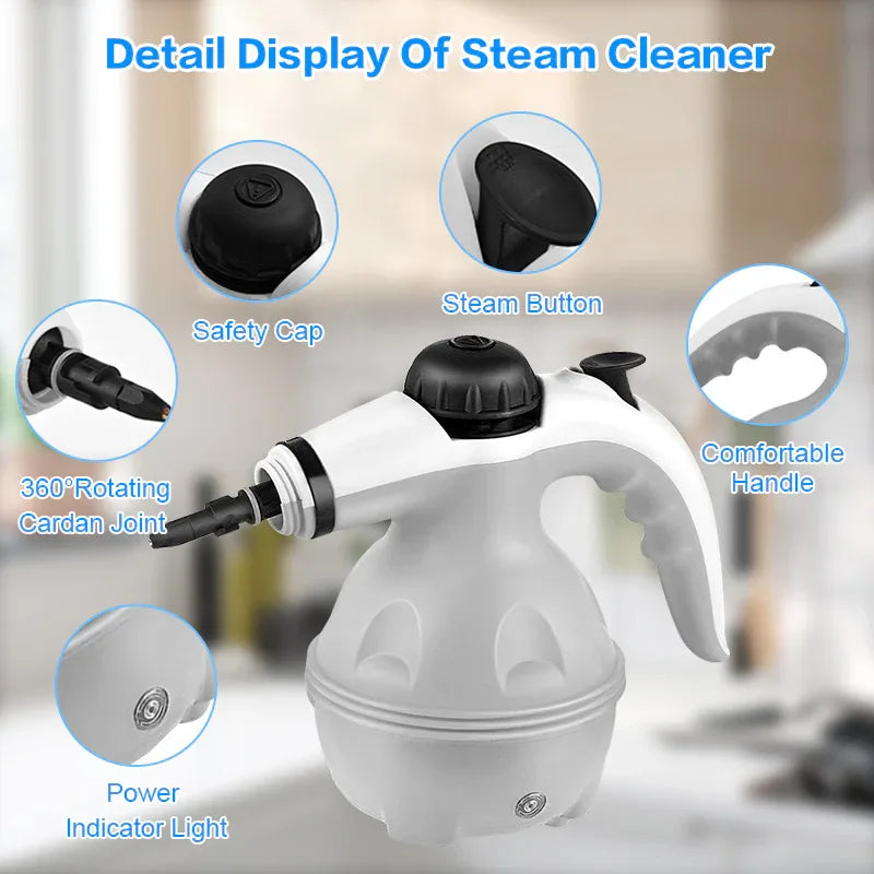 Grenade Steam Cleaner, Pressurized Handheld Cleaner For Household Use, Equipped With 12 Accessories, For Multiple Surfaces And A Powerful Home Steam Machine For Cleaning In Various Scenarios. - THE MILE MAKER DRIVER SHOP