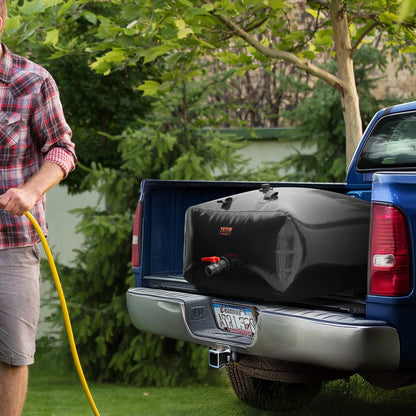 VEVOR Portable Water Storage Bladder 142.7 Gal PVC Collapsible Water Tank Black - THE MILE MAKER DRIVER SHOP