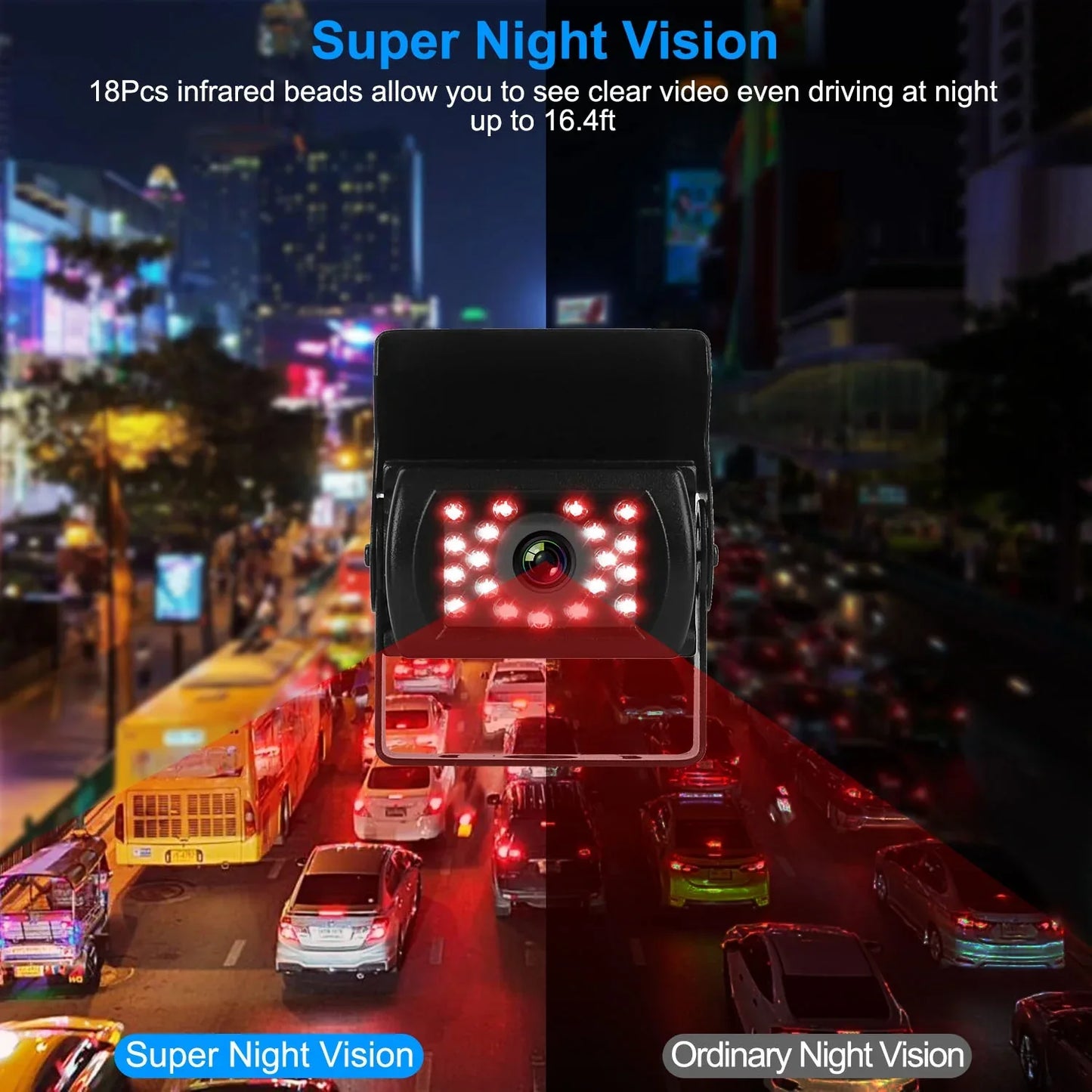 1Pc 7In Screen Backup Camera System Vehicle Rear View Monitor Kit IP67 Waterproof Car Parking Reverse System With Night Vision For Car Trunk Van SUV - THE MILE MAKER DRIVER SHOP