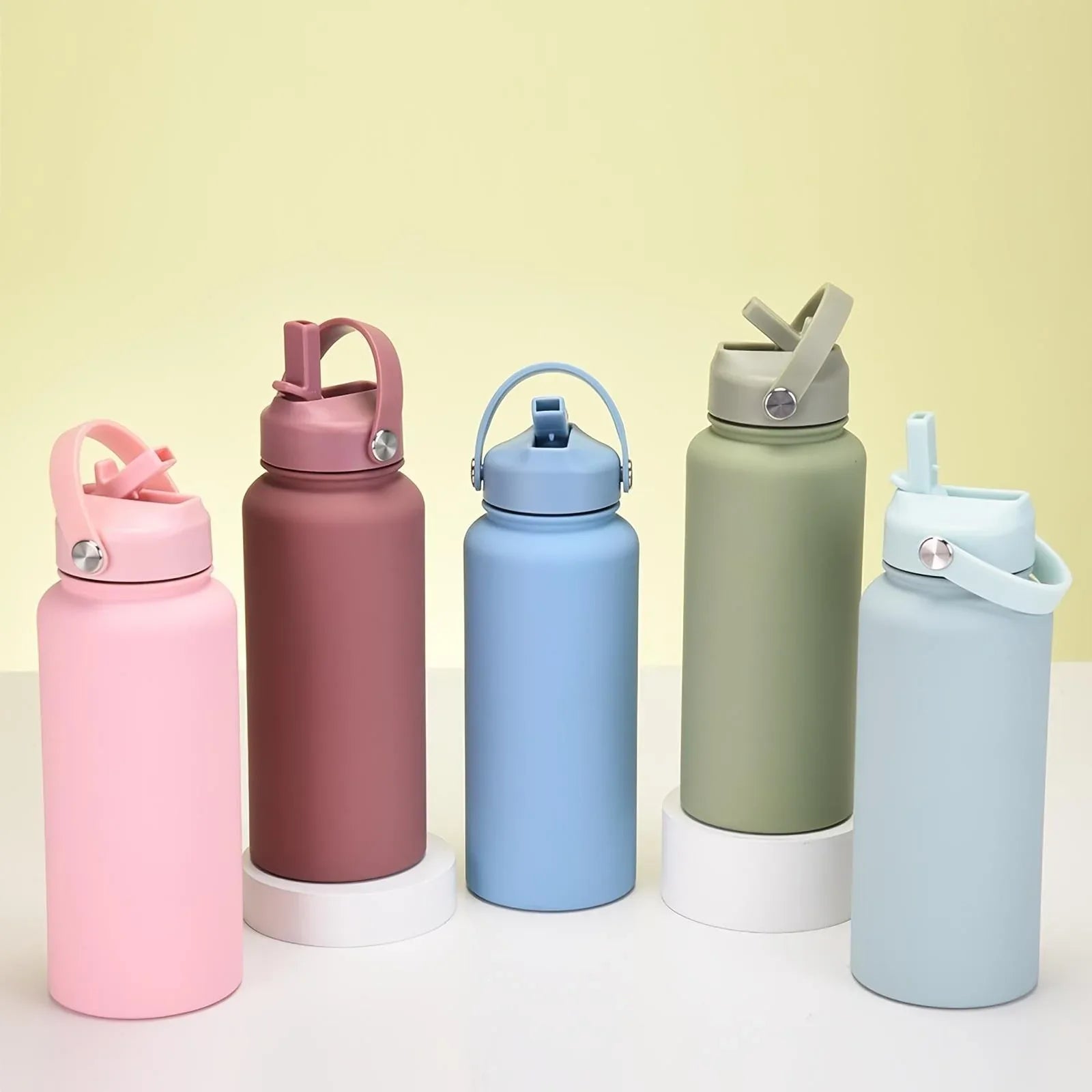 40 Oz Stainless Steel Sports Water Bottle With Straw Insulation, With 3 Lids ,straw Lid, Water Cup Lid,Please Note That This Product Is Shipped By Yourself For The Average Shipping Cost - THE MILE MAKER DRIVER SHOP