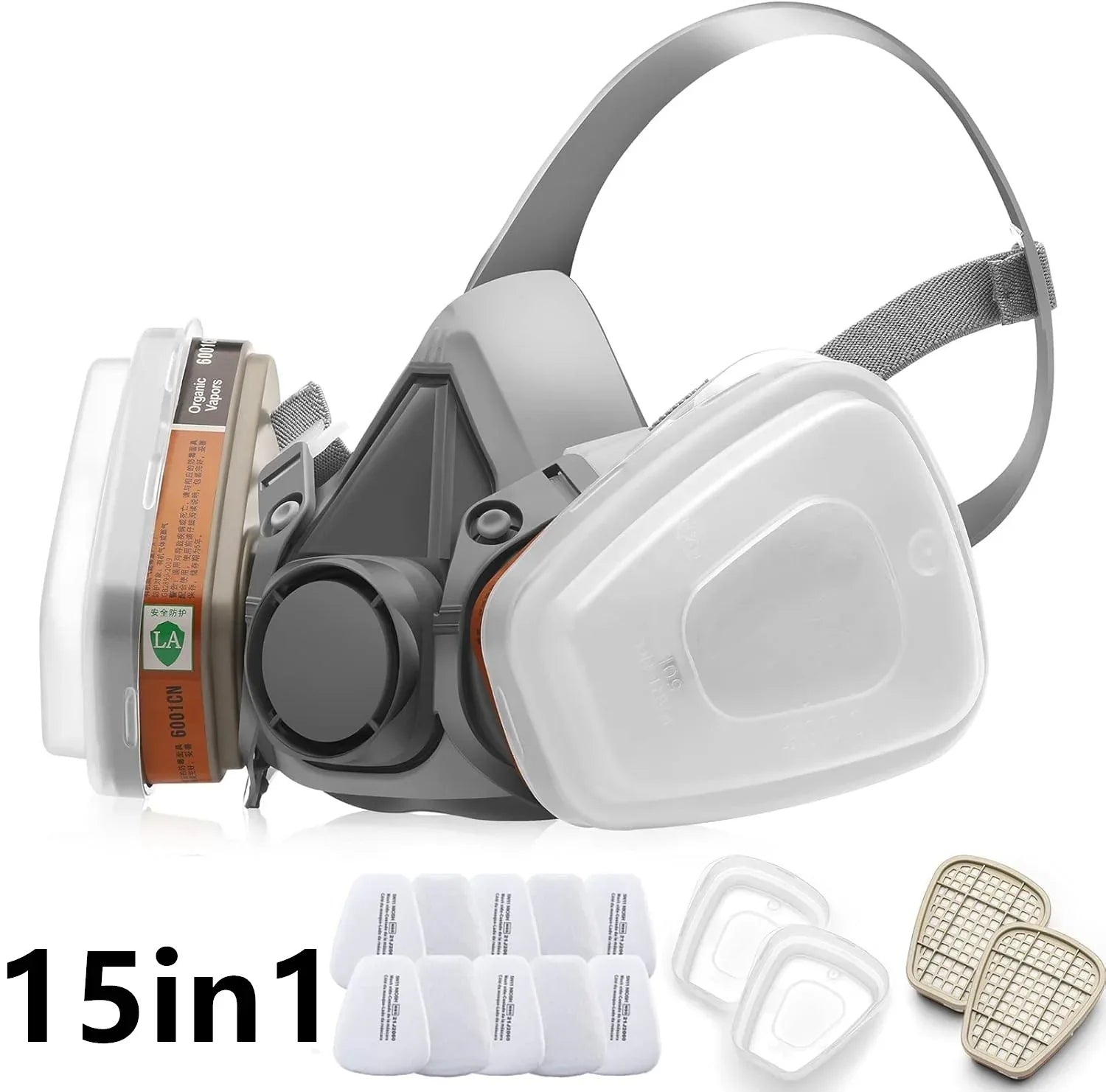 Half Face Cover Respirator Gas Mask For Industrial Woodworking Painting Sanding Facepiece - THE MILE MAKER DRIVER SHOP