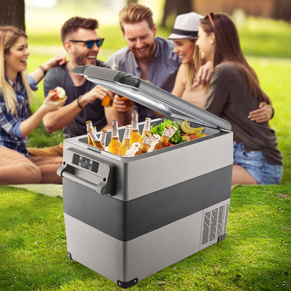 12 Volt Refrigerator, 58 Quart Car Refrigerator, Dual Zone Portable Refrigerator,RV Refrigerator With 12/24V DC And 110-240V AC, Freezer Fridge Cooler, For Car, RV, Camping And Home Use - THE MILE MAKER DRIVER SHOP