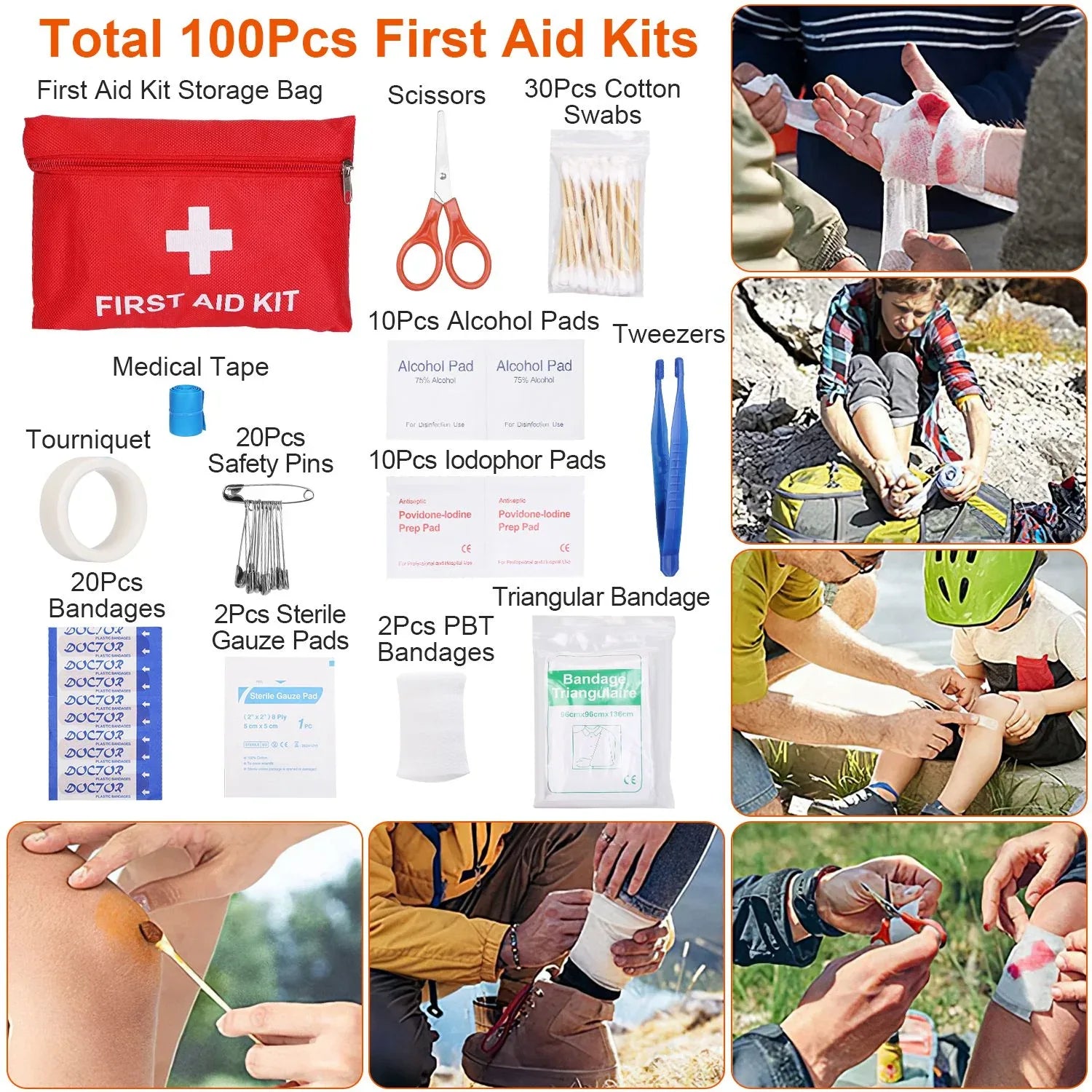 125Pcs Survival Kits Professional Emergency Survival Gear Tactical First Aid Kit Supplies For Outdoor Adventure Camping Hiking Hunting - THE MILE MAKER DRIVER SHOP