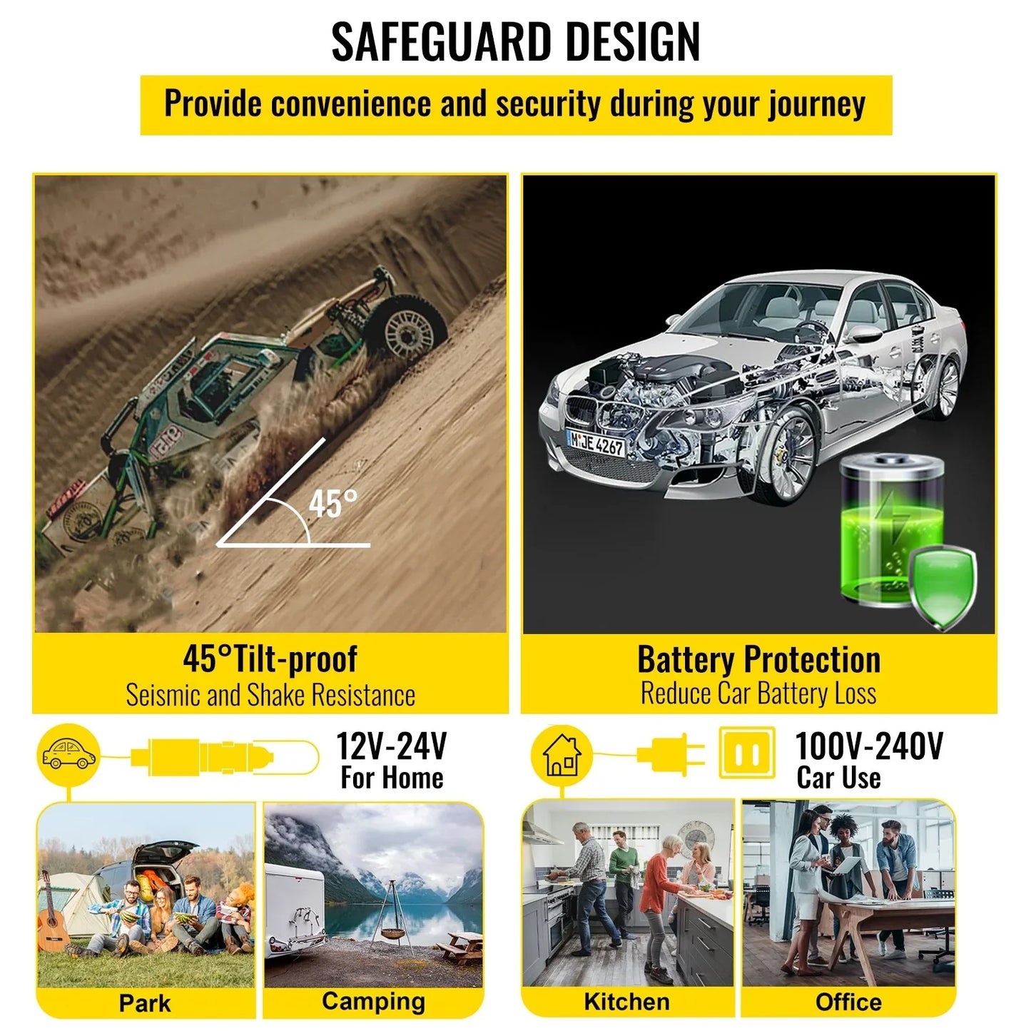 12 Volt Refrigerator 10 Qt, Portable Mini Freezer (-4℉~68℉) W/APP Control Car Compressor Fridge Cooler 12V/24V DC And 110-220V AC For Camping, Road Trip, Travel, Outdoor And Home - THE MILE MAKER DRIVER SHOP