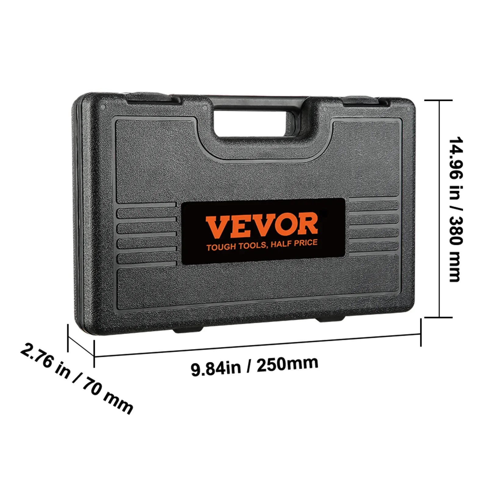 VEVOR Rive Impact Socket Set, 48 Piece Socket Set SAE & Metric 8-22mm 6 Point Cr-V Drive Extension Bar Universal Joint & Power Drill Adapter Includes Storage Case - THE MILE MAKER DRIVER SHOP
