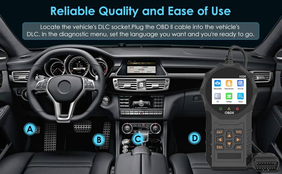 Automotive OBD2 Scanner OBD Code Reader Car Check Engine Fault Diagnostic Tool - THE MILE MAKER DRIVER SHOP