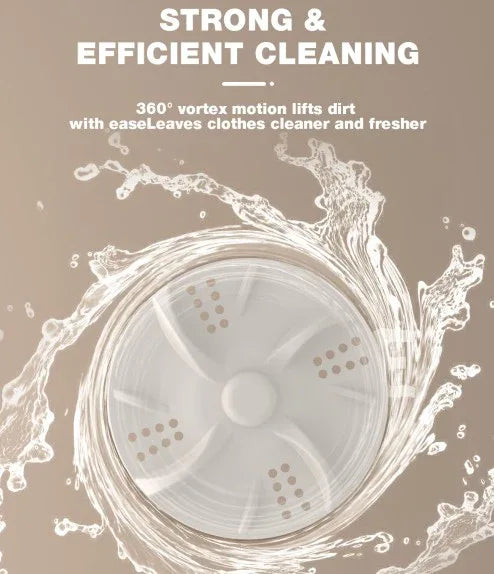 Portable Mini Washing Machine USB Rechargeable Travel Washer For Baby Clothes Underwear Socks Compact Foldable For RV Dorm Camping - THE MILE MAKER DRIVER SHOP