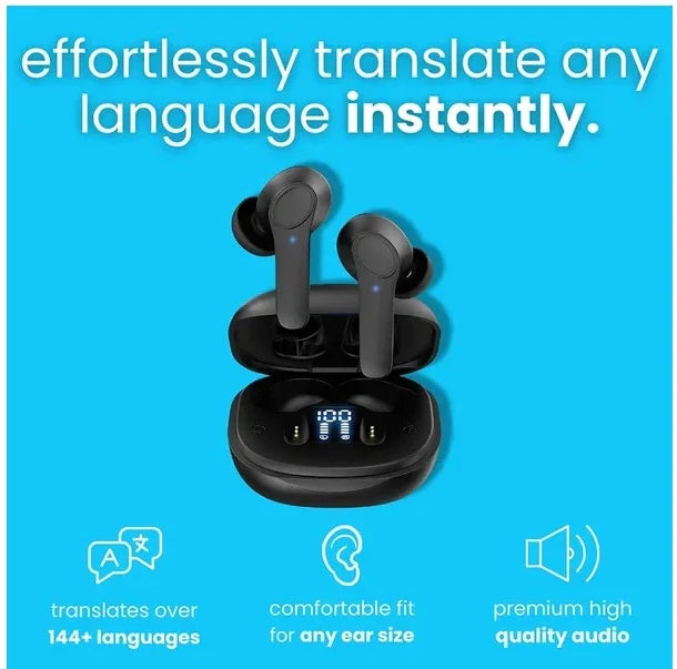 Translator Earbuds 144 Languages Real Time Online OffLine Translation Earphones - THE MILE MAKER DRIVER SHOP