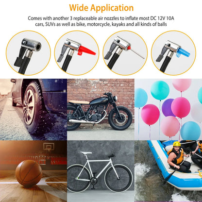 Portable Car Tire Inflator DC 12V Digital Car Air Compressor Electric Air Inflator With LED Light 150PSI - THE MILE MAKER DRIVER SHOP