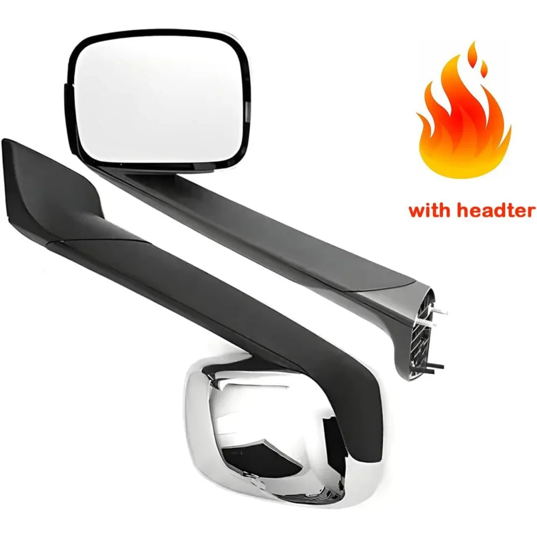 Freightliner- New Cascadia Hood Mirror Assembly Electroplated With Heating - THE MILE MAKER DRIVER SHOP