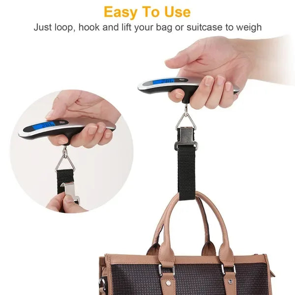 Portable Digital Luggage Scale 50kg 10g LCD Hanging Luggage Scale Electronic Digital Weight Scale For Travel Household - THE MILE MAKER DRIVER SHOP